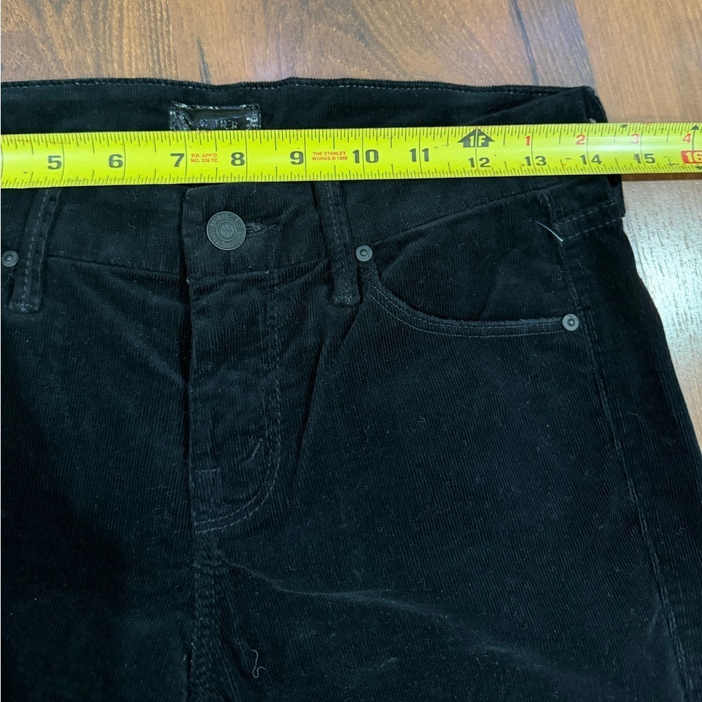 MOTHER velvet The Looker Ankle Fray Pants Black Size 25 - Picture 5 of 10